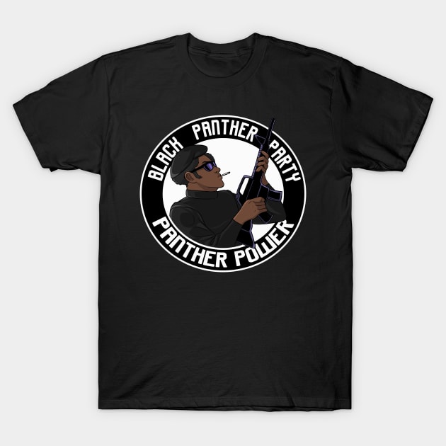 Black Panther Party Panther Power T-Shirt by Noseking